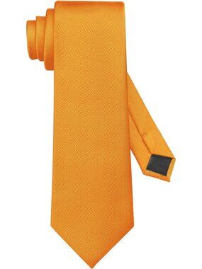 Men's Ties Solid Colour Orange Imported Twill Formal Neckties